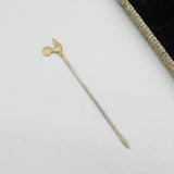 Boxed Art Deco Sterling Silver Cockerel Terminal Cocktail Sticks Antique