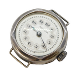 Victorian Sterling Silver Cased Longia Wristwatch Antique 1865 London