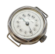 Victorian Sterling Silver Cased Longia Wristwatch Antique 1865 London