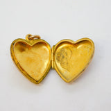 Victorian 9ct Gold Puffy Heart Sweetheart Locket Pendant Antique 1901 Birmingham
