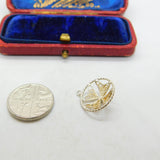 Sterling Silver Filigree Maltese Cross Charm Pendant Vintage c1970