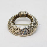 Victorian Sterling Silver Aesthetic Movement Wreath Brooch Antique c1880