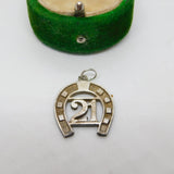 Sterling Silver 21st Birthday Good Luck Charm Pendant Vintage c1970