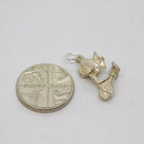 Sterling Silver Moped Bike Charm Pendant Vintage c1970