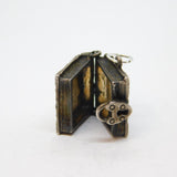 Sterling Silver Opening Bible With Heart-Shape Lock Charm Pendant Vintage c1970