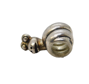 Sterling Silver Coiled Snake Charm Pendant Vintage c1970s