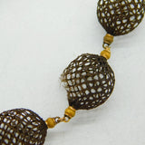 Georgian 22ct Yellow Gold & Woven Hair Mourning Necklace Antique c1790s