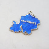 Sterling Silver Enamel Hampshire Souvenir Charm Pendant Vintage c1970s