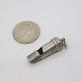 Victorian Sterling Silver Miniature Whistle Charm Fob Antique c1880s
