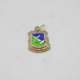 Sterling Silver Sherwood Forest Shield Travel Souvenir Charm Vintage c1970s