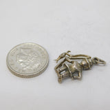 Sterling Silver Fisherman Charm Pendant Vintage c1970s