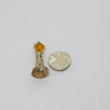Sterling Silver Lighthouse With Yellow Glass Charm Pendant Vintage c1970