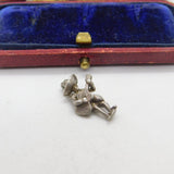 Sterling Silver Sombrero Man Playing a Guitar Charm Pendant Vintage c1970