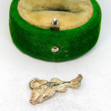 Sterling Silver Fish Charm Pendant Vintage c1970