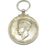 King George VI Sterling Silver Faithful Service Medal 'Janet Munro' Antique