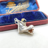 Sterling Silver Old Boot Charm Pendant Vintage c1970