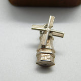 Sterling Silver Dutch Windmill Charm Pendant Vintage c1970