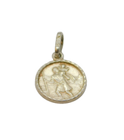 Sterling Silver St Christopher Travel Charm Pendant Vintage c1970s