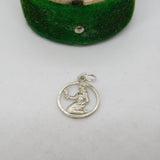 Sterling Silver Virgo Zodiac Charm Pendant Vintage c1970