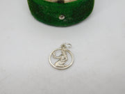 Sterling Silver Virgo Zodiac Charm Pendant Vintage c1970