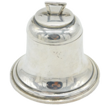 Edwardian Sterling Silver Novelty Ship's Bell Inkwell Antique 1910 Birmingham