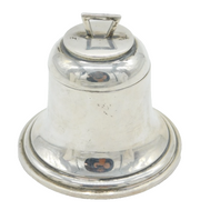 Edwardian Sterling Silver Novelty Ship's Bell Inkwell Antique 1910 Birmingham