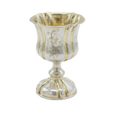 19th Century French .950 Silver Floral Pattern Small Goblet Antique c1850s