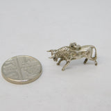 Sterling Silver Taurus Bull Charm Pendant Vintage c1970