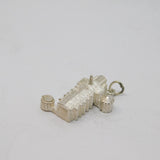 Sterling Silver European Building Charm Pendant Vintage c1970