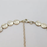 Sterling Silver Planished Lentil Disc Bead Strung Studio Necklace Modern c2000