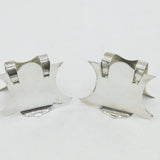 Edwardian Sterling Silver Pair of Menu Holders Antique 1902 London