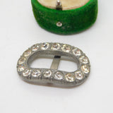 Victorian 'Silverite' & Paste Set Buckle Antique c1900