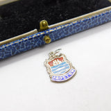 Sterling Silver & Enamel Padstow Shield Charm Pendant Vintage c1970