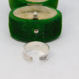 Sterling Silver Patterned Open Toe Ring Vintage c1970 Size G 1/2