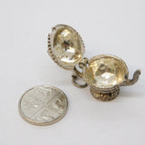 Sterling Silver Opening Teapot Charm Pendant Vintage c1970