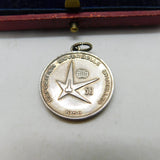 .800 Silver 'Exposition Universelle Bruxelles' Charm Pendant Mid-Century 1958