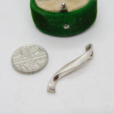 Sterling Silver Modernist Swirl Drop Charm Pendant Vintage c1970