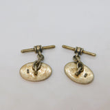 Pair Of Sterling Silver Oxidised Celtic Pattern Chain Cufflinks Vintage c1990