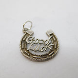 Sterling Silver Good Luck Horseshoe Charm Pendant Vintage c1970