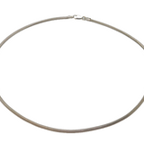 Sterling Silver 2mm Wide Snake Chain Necklace 46cm/18" Vintage c2000