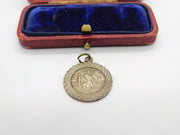 Sterling Silver St Christopher Coin Charm Pendant Vintage c1970