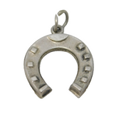 Sterling Silver Horseshoe Charm Pendant Vintage c1970