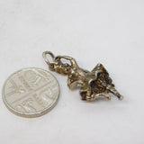 Sterling Silver Scottish Highland Dancer Charm Pendant Vintage c1970
