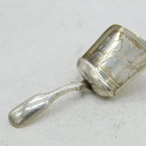 George III Sterling Silver Floral Pattern Tea Caddy Spoon Antique 1794
