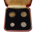 Queen Victoria Boxed .925 Silver Four-Piece 1899 Maundy Money Coin Set Antique