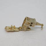 Sterling Silver Bride & Groom Wedding Opening Church Charm Pendant Vintage c1970