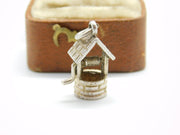 Sterling Silver Wishing Well Charm Pendant Vintage c1970