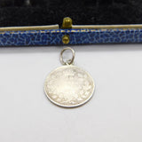 Sterling Silver Canadian King George V Canadian Charm Pendant Antique c1920