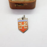 Sterling Silver Winchester Enamel Shield Charm Pendant Vintage c1970