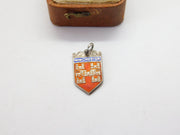 Sterling Silver Winchester Enamel Shield Charm Pendant Vintage c1970